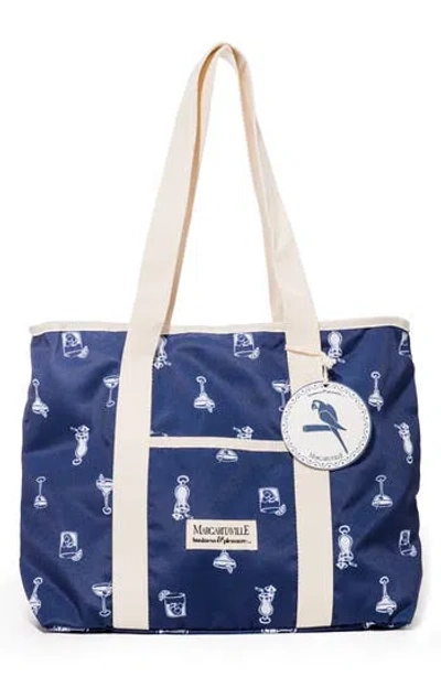 Business & Pleasure Business And Pleasure Co Volcano Beach Tote Bag In Blue