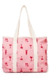 Business & Pleasure Business And Pleasure Co Volcano Beach Tote Bag In Strawberry Daiquiri Marg