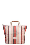 Business & Pleasure Cooler Tote Bag In Bistro Dusty Pink Stripe