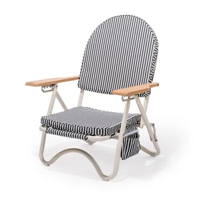 Business & Pleasure Pam Reclining Beach Chair With Cushion In Gray