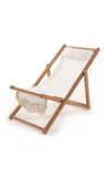 Business & Pleasure Premium Fringed Canvas Sling Chair In White