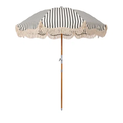 Business & Pleasure Premium Umbrella In Black Stripe