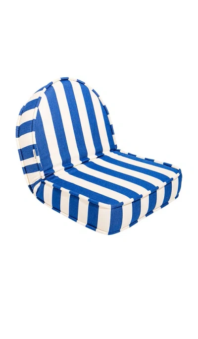 Business & Pleasure Reclining Pillow Lounger In Blue