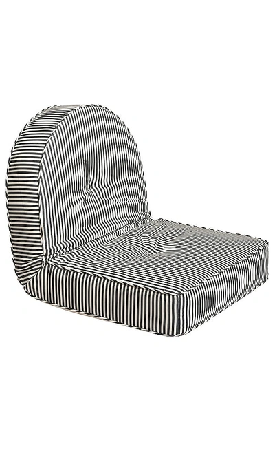 Business & Pleasure Reclining Pillow Lounger In Laurens Navy Stripe