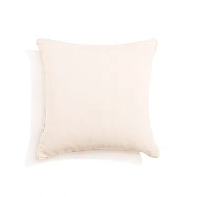 Business & Pleasure Small Square Throw Pillow In Cream