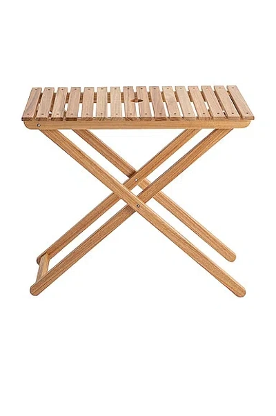Business & Pleasure Tall Folding Table In Teakwood