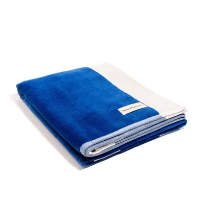 Business & Pleasure The Beach Towel In Blue,white