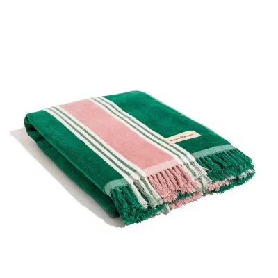 Business & Pleasure The Beach Towel In Green;pink