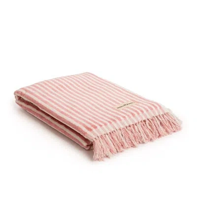 Business & Pleasure The Beach Towel In Pink,white