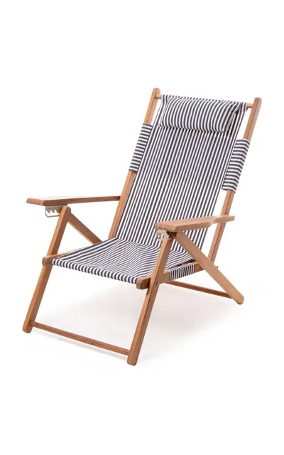 Business & Pleasure The Tommy Chair Stripe In Laurens Navy Stripe