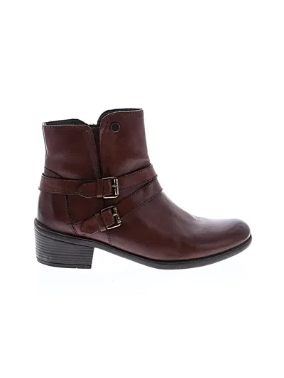 Pre-owned Bussola Ankle Boots In Brown