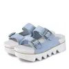 Bussola Women's Catherine Slide Sandal In Micro Suede Skyway In Multi
