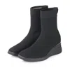 Bussola Sophie Nero Knit Boots In Black