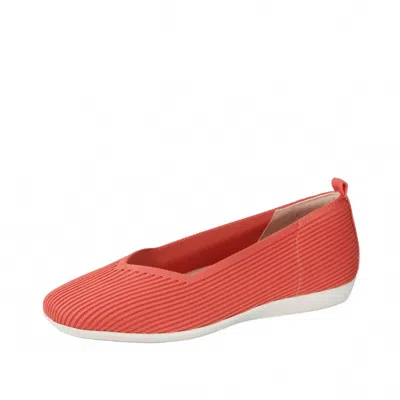 Bussola Women's Valda Vicenza Knit Ballet Flat Shoes In Coral