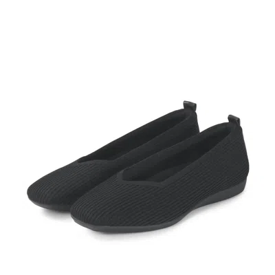 Bussola Women's Venus Knit Ballet Flat In Black