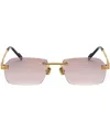 Bustout Eyeglasses Travis Squadrato - Oro - Marrone Flash In Crl