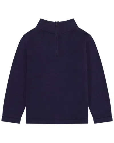 Busy Bees Kids' 3/4-zip Sweater In Blue