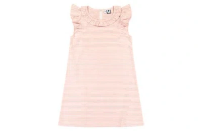 Busy Bees Babies'  Colette Ruffle Dress In Rose Pink Stripe