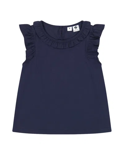Busy Bees Kids' Colette Ruffle Top In Blue