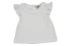 Busy Bees Colette Ruffle Top In White Knit