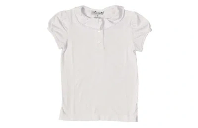 Busy Bees Babies'  Eliza Ruffle Knit Polo In White