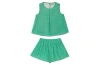 Busy Bees Frida Top And Short Set In Green Eyelet