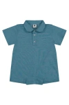 Busy Bees Hudson Romper Blue Green Ministripe In Blue Green Ministripe