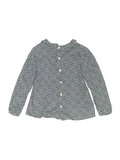 Pre-owned Busy Bees Kids' Long Sleeve Blouse In Blue