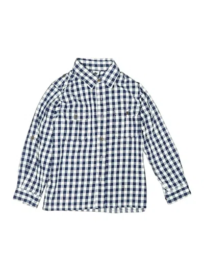 Pre-owned Busy Bees Kids' Long Sleeve Button Down Shirt In Blue