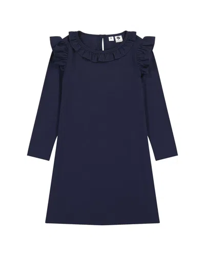Busy Bees Luna Ruffle Dress In Blue