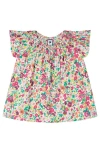 Busy Bees Molly Smocked Top Fuchsia Floral In Fuchsia Floral