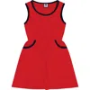 Busy Bees Ruby Pocket Dress Red In Red