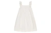 Busy Bees Sawyer Flutter Sleeve Dress In White Eyelet