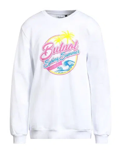 But Not Man Sweatshirt White Size Xxl Polyester