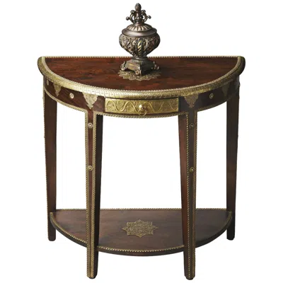 Butler Artifacts Espresso Demilune Console Table