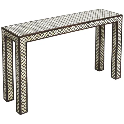 Butler Basan 43 1/2" Wide Wood And Bone Inlay Console Sofa Table