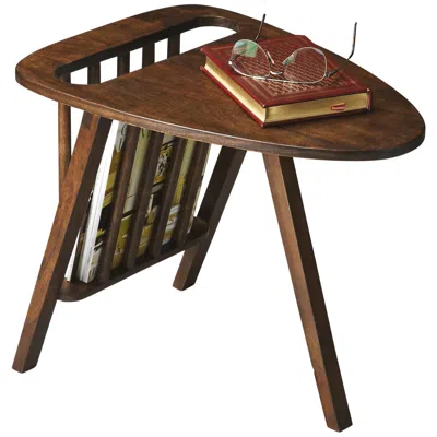 Butler Lowery 15" Wide Dark Brown Mango Wood Modern Magazine Table