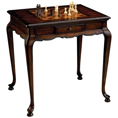 Butler Madison 29" Wide Cherry Reversible Chess Game Table In Brown