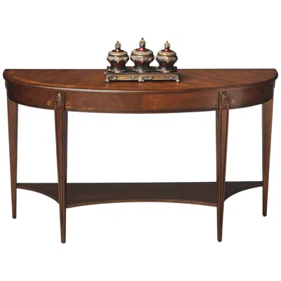 Butler Masterpiece Hand-rubbed Nutmeg Demilune Console Table