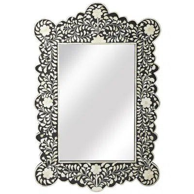 Butler Melia Black Bone Inlay 24" X 36" Wall Mirror