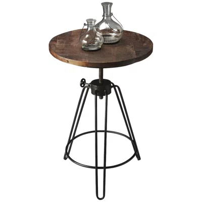 Butler Metalworks Industrial Metal And Wood Accent Table