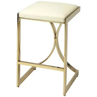 Butler Natalya 25.5" Backless Modern Style Polished Gold Counter Stool