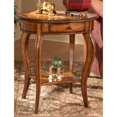 Butler Olive Ash Burl Oval Accent Table
