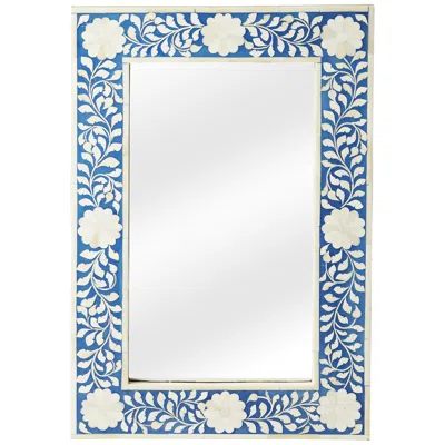 Butler Olivia Blue Bone Inlay 16" X 24" Wall Mirror