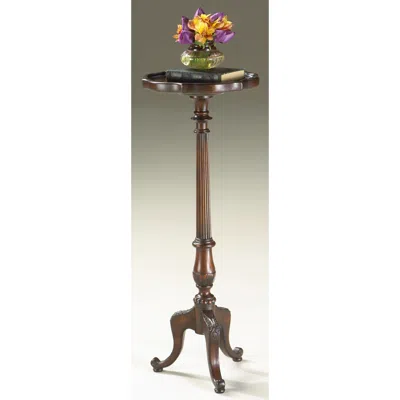 Butler Plantation 36 1/2" High Cherry Finish Pedestal Plant Stand In Multi