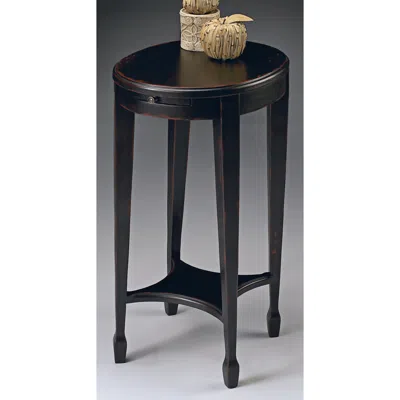 Butler Plum Black Round Accent Table