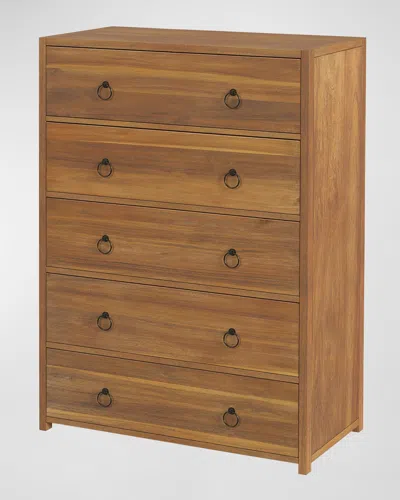 Butler Specialty Co Lark Textured Five-drawer Chest In Brown