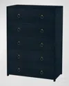 Butler Specialty Co Lark Textured Five-drawer Chest In Black
