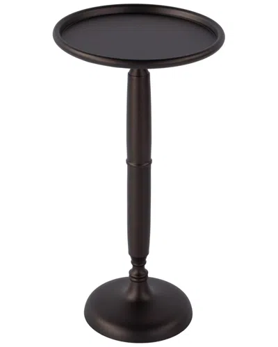 Butler Specialty Company Alexi 12in Round Metal Pedestal Base End Table In Black