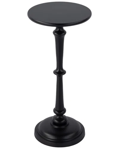 Butler Specialty Company Alisa 10in Round All Metal Pedestal Base End Table In Black